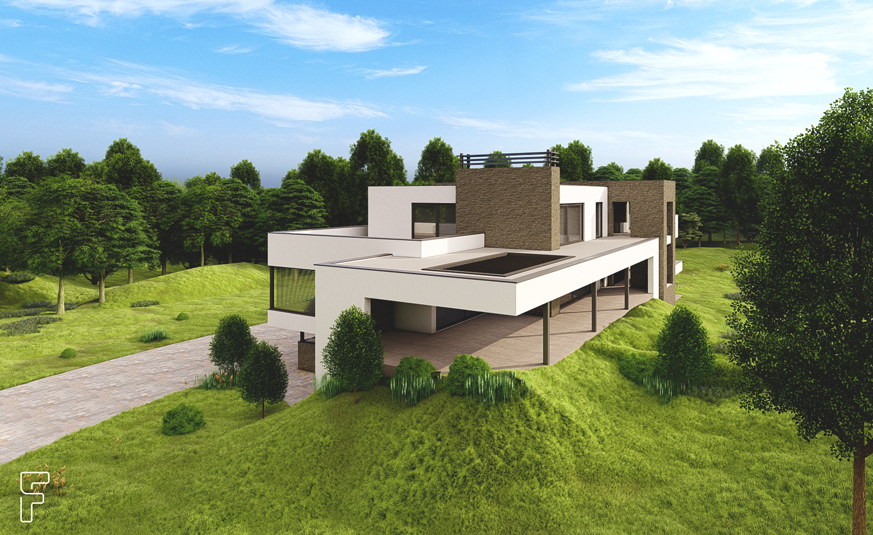 Achterzijde nieuwbouwwoning